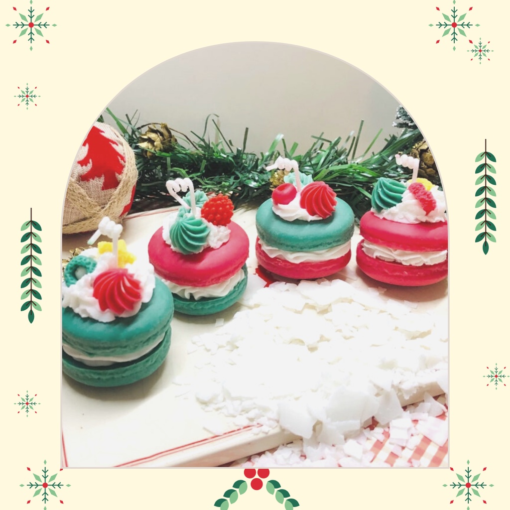 Set Nến Thơm Quà Tặng Hình Bánh Macaron nến thơm mini quà tặng ngọt ngào | Oube Candle NT52