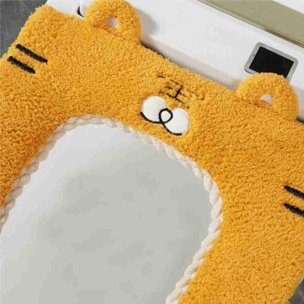 Miếng Lót Bồn Cầu Giữ Ấm Họa Tiết Hoạt Hình Nhiều Màu Sắc