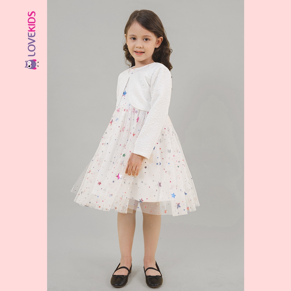 Váy công chúa kèm áo khoác trắng bé gái - Lovekids