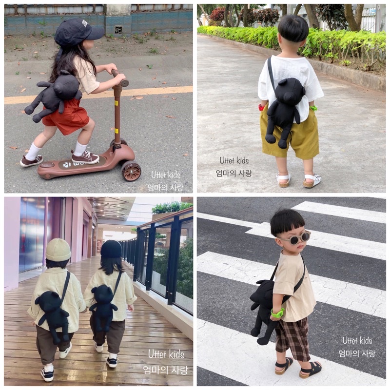 TÚI ĐEO CHÉO STYLE HÀN QUỐC HÌNH GẤU LÊN HÌNH RẤT ĐẸP