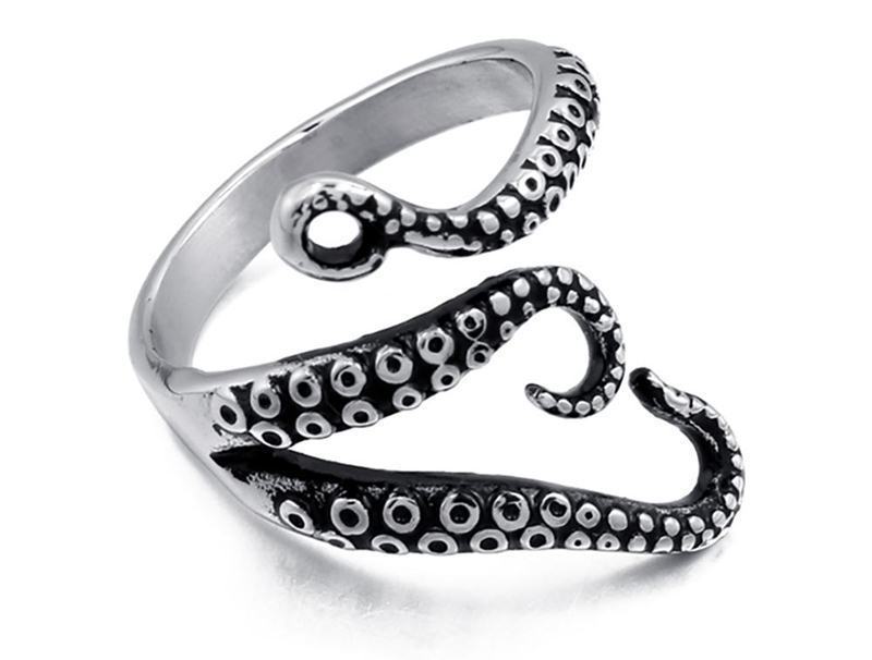 Mới Nhẫn Hình Bạch Tuộc Cá Tính Cho Nam Và Nữ