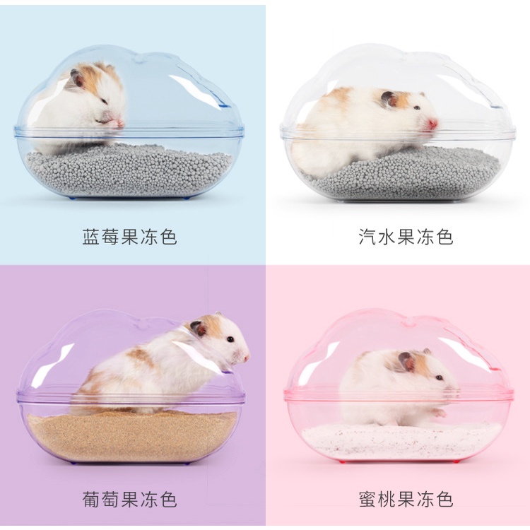 nhà tắm hình đám mây trong suốt cho hamster