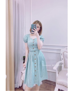 Set áo croptop chân váy xoè hot hit