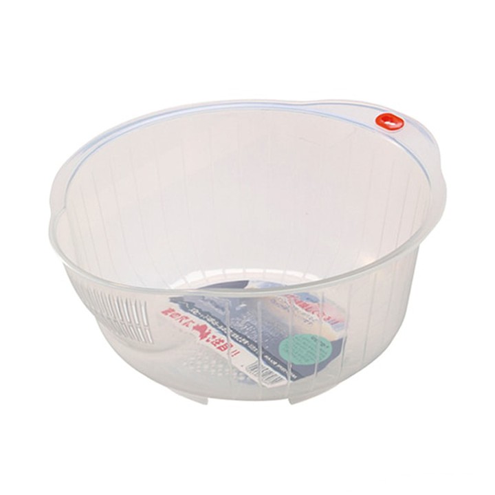 Giá vo gạo Inomata Nhật Bản 23cm, 25cm thiết kế tiện lợi, thoát nước thông minh, nhựa PP kháng khuẩn, không chứa BPA