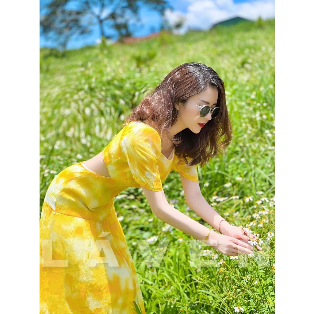 Váy dài kate loang