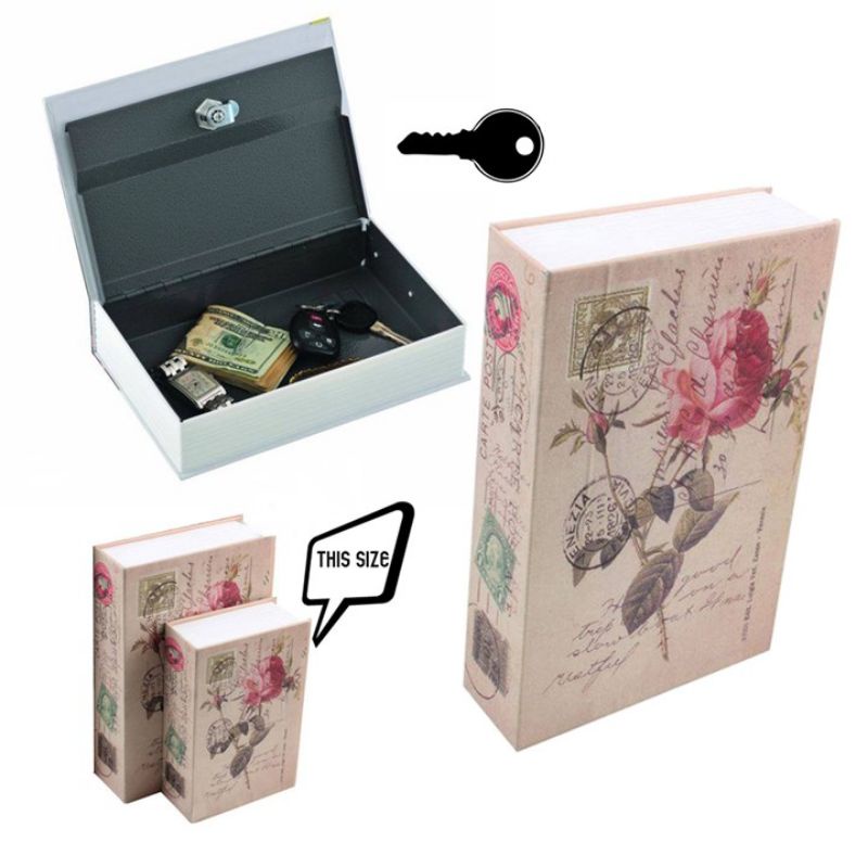 Két sắt mini hình quyển sách Di động nhiều mẫu.