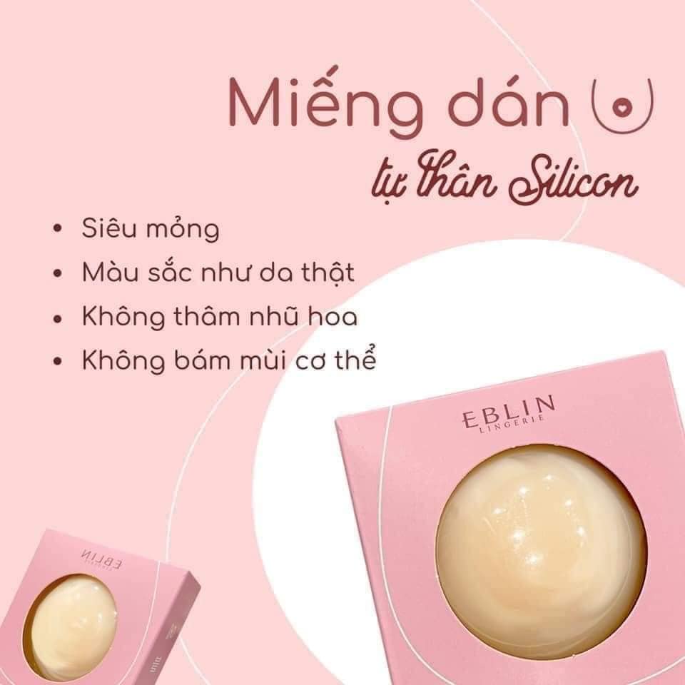 Miếng Dán Ngực Nhiệt Tự Thân Silicon EBLIN, Không Keo, Siêu Mỏng Ôm Khít, Tái Sử Dụng Nhiều Lần