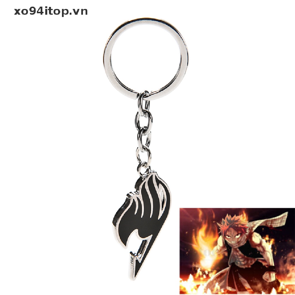 Xoitop Móc Khóa Bạc Hình Lá Cờ Các Nước Trong Anime Fairy Tail 1 Cái