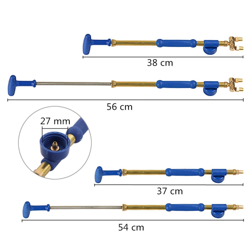 1Pc Đầu đơn / đôi Đầu đẩy bằng đồng thau Máy phun áp lực có thể điều chỉnh Bình phun sương kết nối