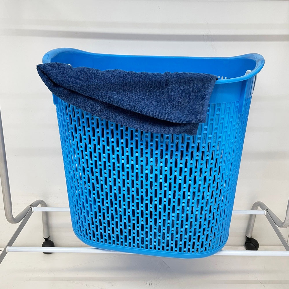 HomeBase SN Giỏ đựng quần áo hình vuông bằng nhựa cao cấp JUMBO 996 Thái Lan W50xH50xD37cm màu xanh dương
