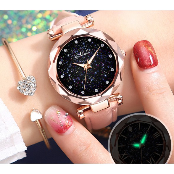 ĐỒNG HỒ NỮ DÂY DA SHDHD MẶT 12 CHẤM D305 THỜI TRANG | BigBuy360 - bigbuy360.vn