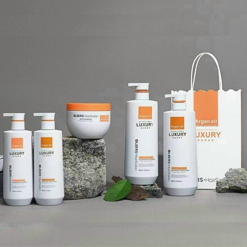Dầu gội cặp Minhchaustore cặp gội xả Olexrs hairsalon Luxury phục hồi tóc khô xơ hư tổn ngăn rụng tóc và kích mọc tóc