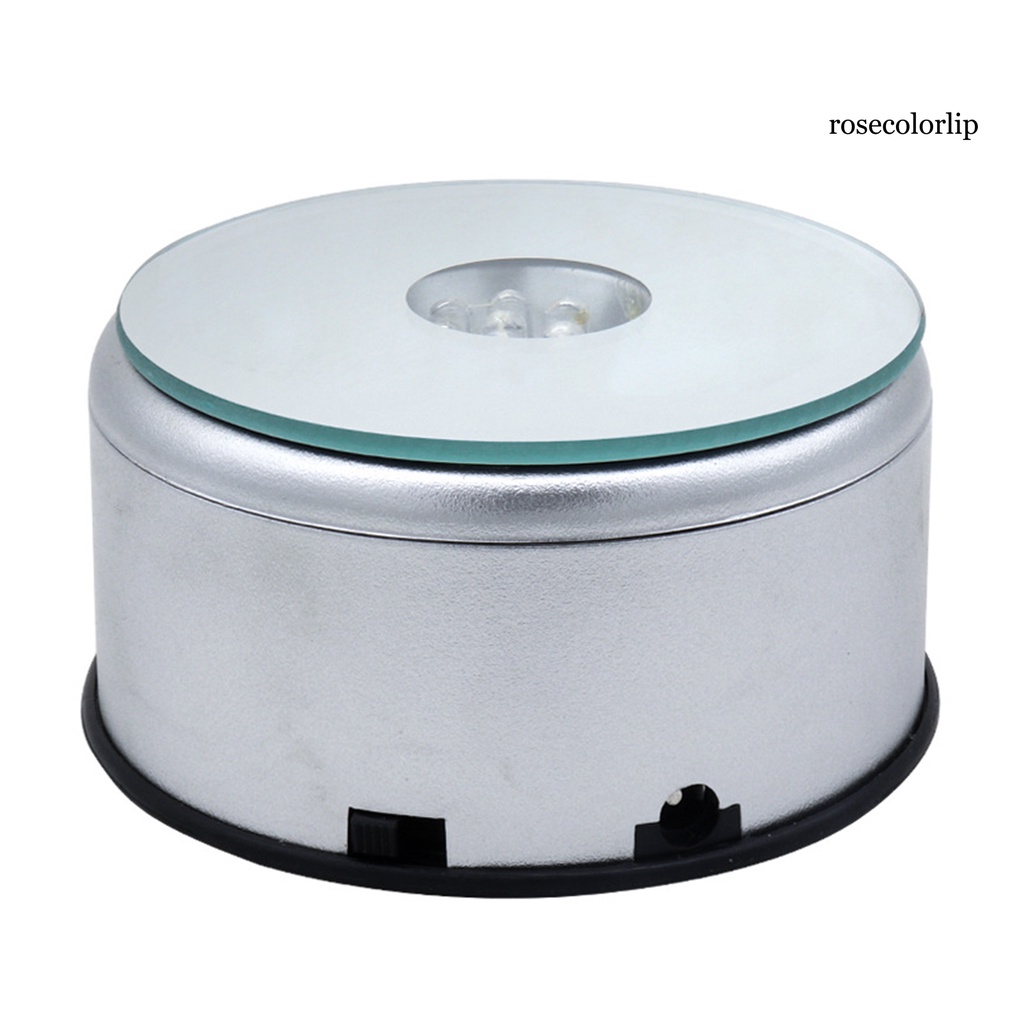 Đế trưng bày đèn led thủy tinh nhựa nghệ thuật xoay 360 độ nguồn điện từ cổng usb
