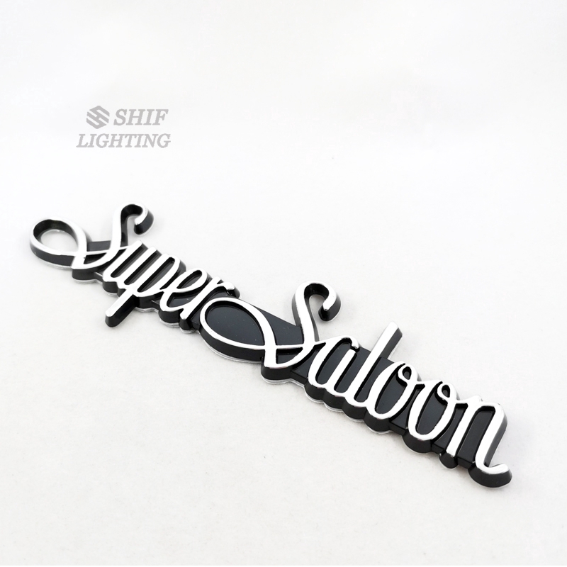 Logo họa tiết Super Saloon chất liệu ABS trang trí xe Toyota