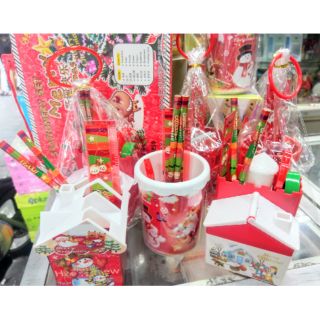 Bộ đồ dùng học tập noel nhà to-bút chì-tẩy-thước kẻ-gọt chì-quà tặng noel.
