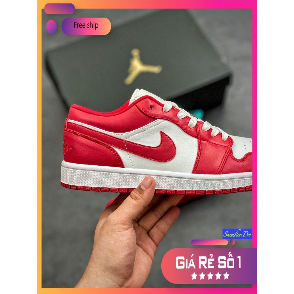 (FULL BOX + QUÀ TẶNG) Giày thể thao Air Jordan 1 Low Gym Red White thấp cổ siêu đẹp dành cho nam và nữ | BigBuy360 - bigbuy360.vn