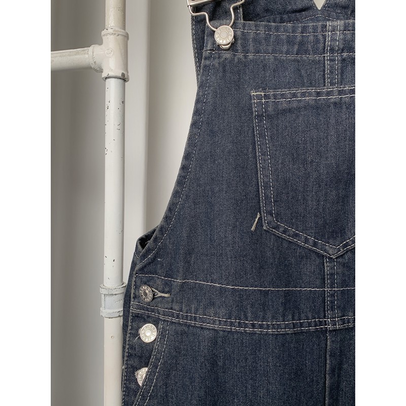 Quần yếm jean lai thô xanh đậm - YQD123 | BigBuy360 - bigbuy360.vn