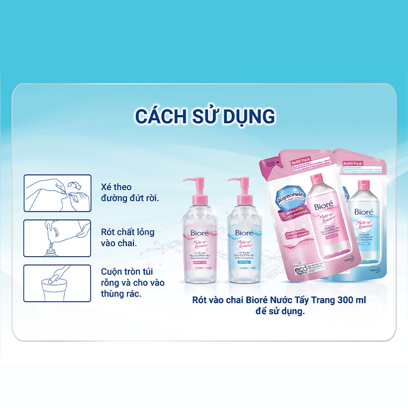 Nước Tẩy Trang Dưỡng Ẩm Hoàn Hảo Biore Makeup Remover Dưỡng Ẩm 90ml