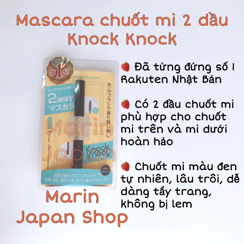 Chuốt mi 2 đầu chuyên nghiệp Knock Nhật Bản