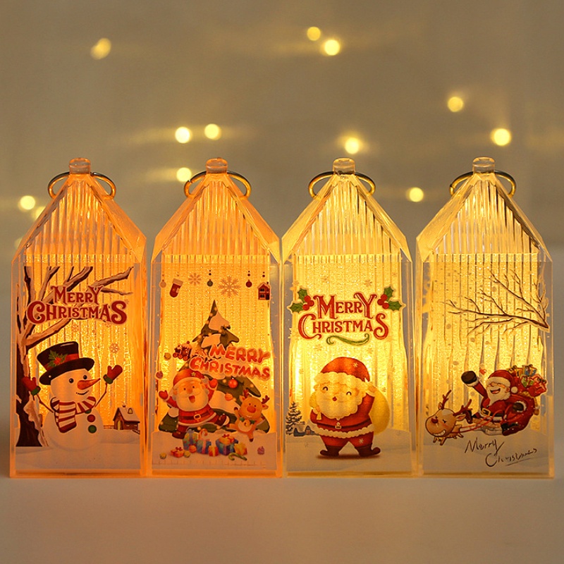 Đèn LED Hình Ông Già Noel / Người Tuyết / Tuần Lộc Cầm Tay Trang Trí Giáng Sinh Năm Mới