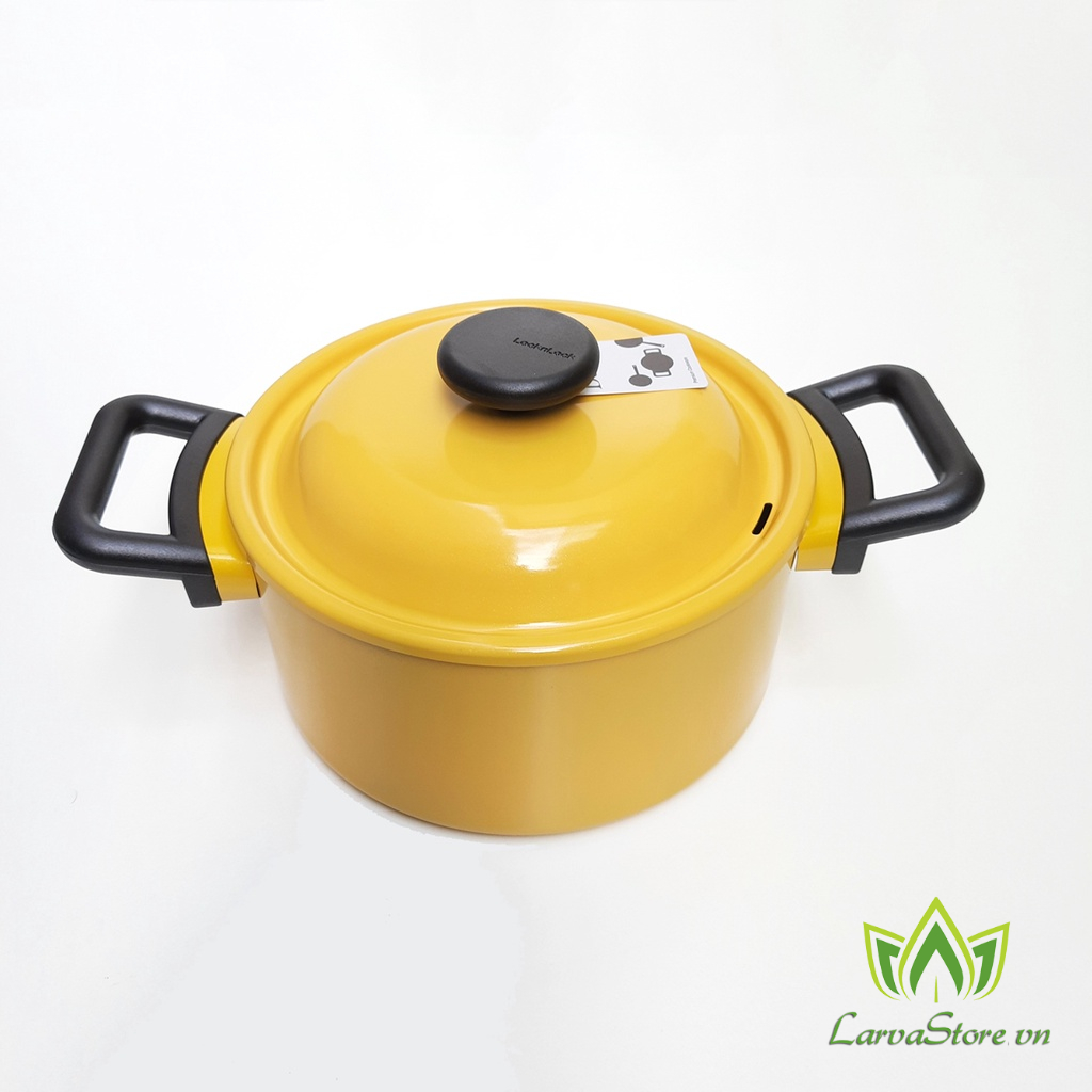 Nồi Decor LocknLock Lòng Phủ Ceramic Chống Dính LDE1222IH 22cm (Đáy từ)