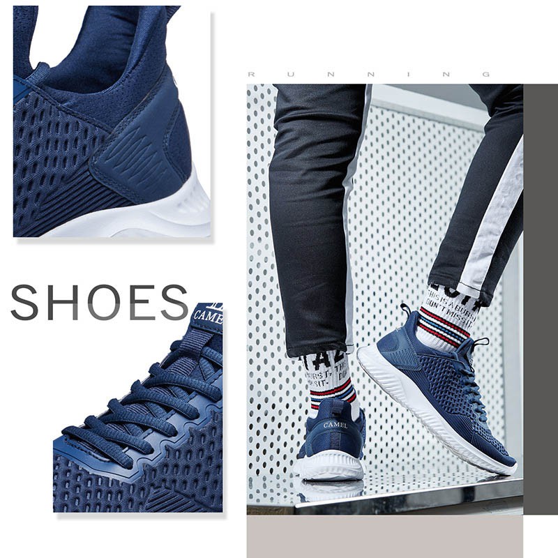 Giày sneaker chạy bộ CAMEL siêu nhẹ thông thoáng năng động cho nam