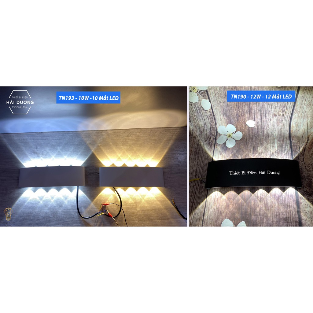 Đèn trang trí hắt tường 2 đầu TN190 - 12w ,TN193 -10W chống nước TN190  - Energy Green Lighting