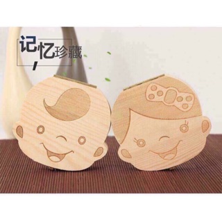 Combo 2 hộp gỗ đựng răng sữa cho bé