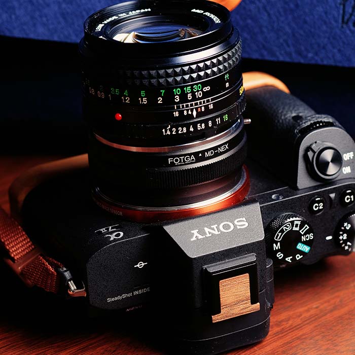 Hotshoe Cover bằng gỗ thật dành cho máy ảnh Sony Alpha - Chặn trang trí flash bằng gỗ