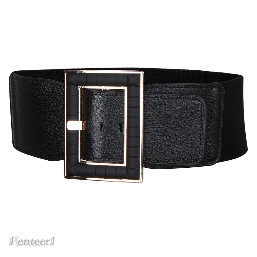 Thắt Lưng Nữ Bản Rộng Da Pu Co Giãn