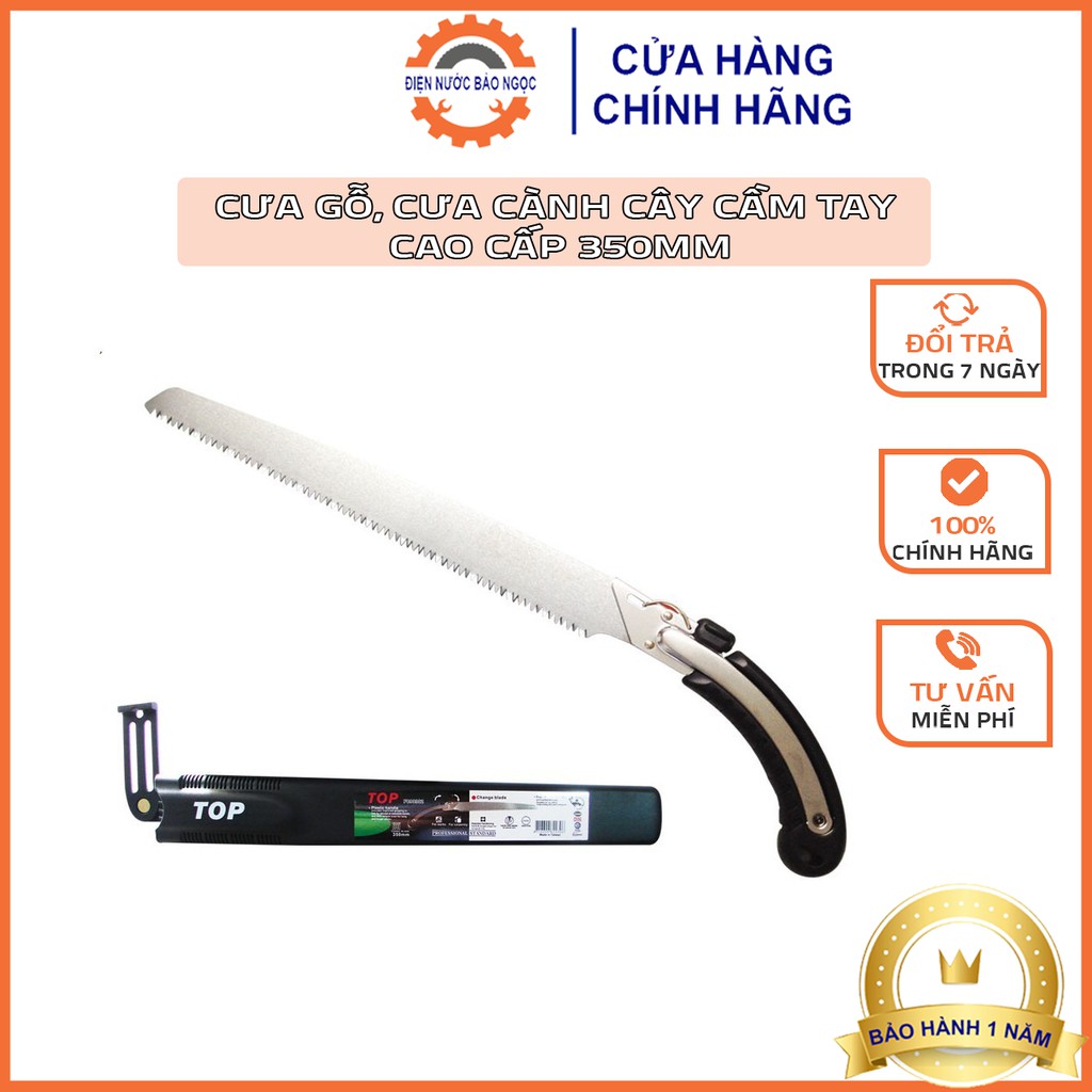 Cưa gỗ,cưa cành cầm tay cao cấp 350mm top - Đài Loan