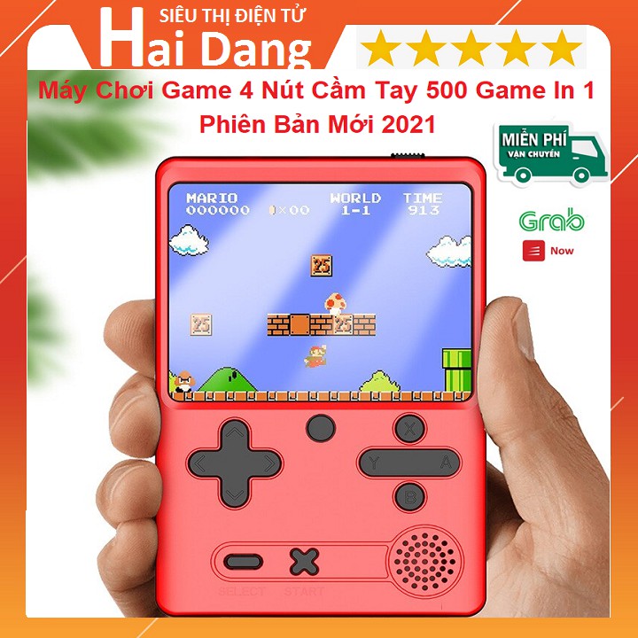 Máy Chơi Game Cầm Tay, Có Sẵn 500 Trò Chơi - Máy Chơi Game Mini 4 Nút M6 - 3&quot;TFT - Bảo Hành 6 Tháng