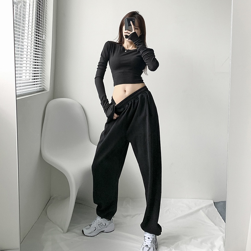 Quần nỉ da cá sweatpants dây rút dẹt bó ống nam nữ mặc thoáng mát không nóng,khó nhàu dễ vận động