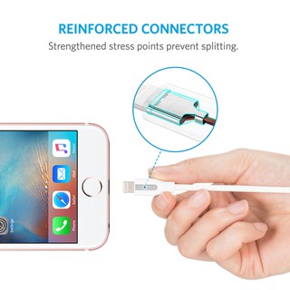 [Có bao da] Cáp sạc ANKER PowerLine+ Lightning dài 1.8m - A8122