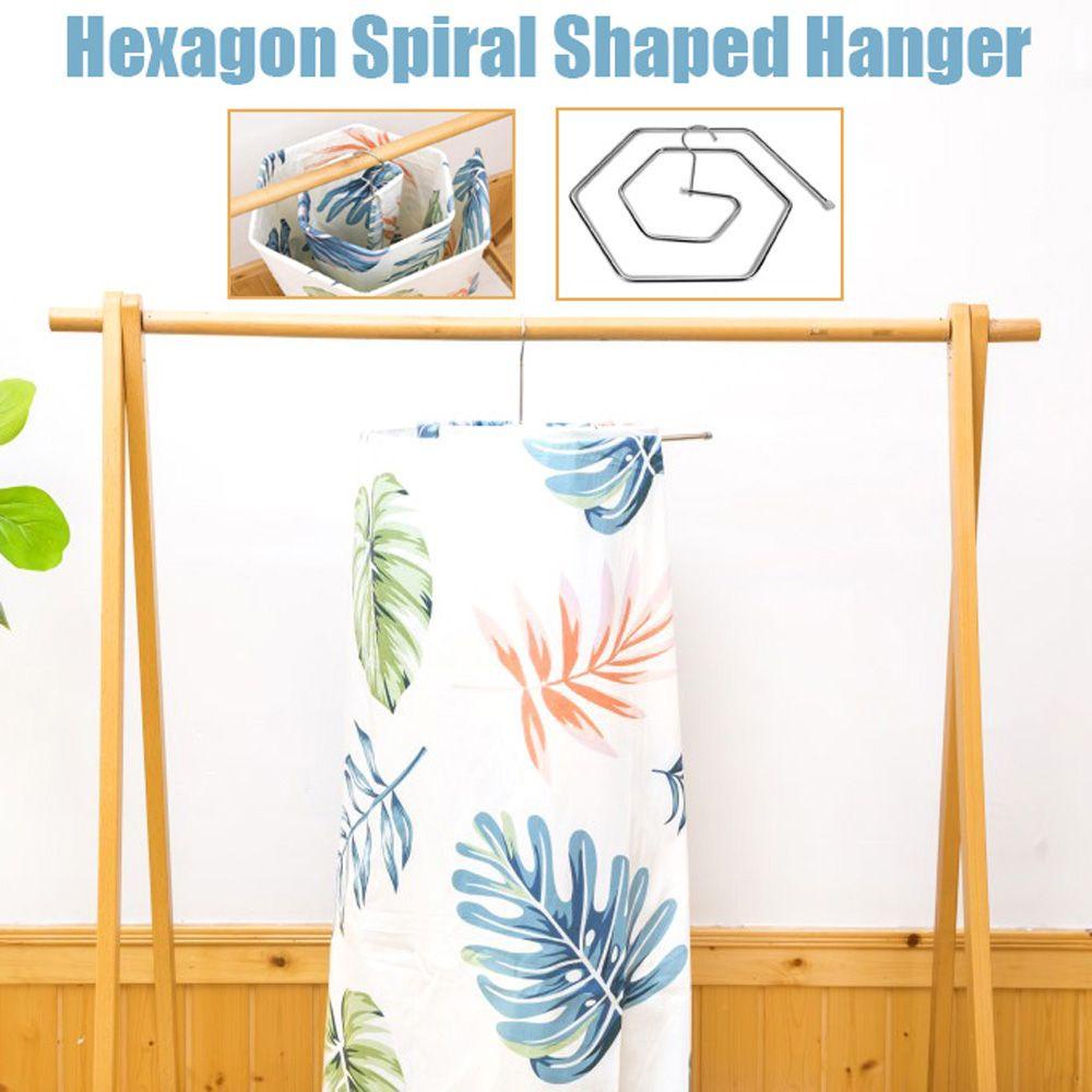 AROMA Móc Treo Đồ Hình Xoắn Ốc Bằng Thép Không Gỉ Tiết Kiệm Không Gian