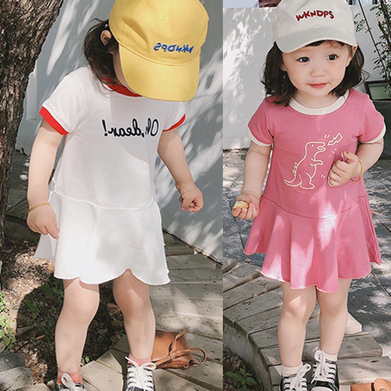 Váy Đầm Bóng Chày Phong Cách Hàn Quốc Cho Bé Gái