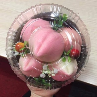 Hộp nhựa bánh bao đào tiên (10 hộp)