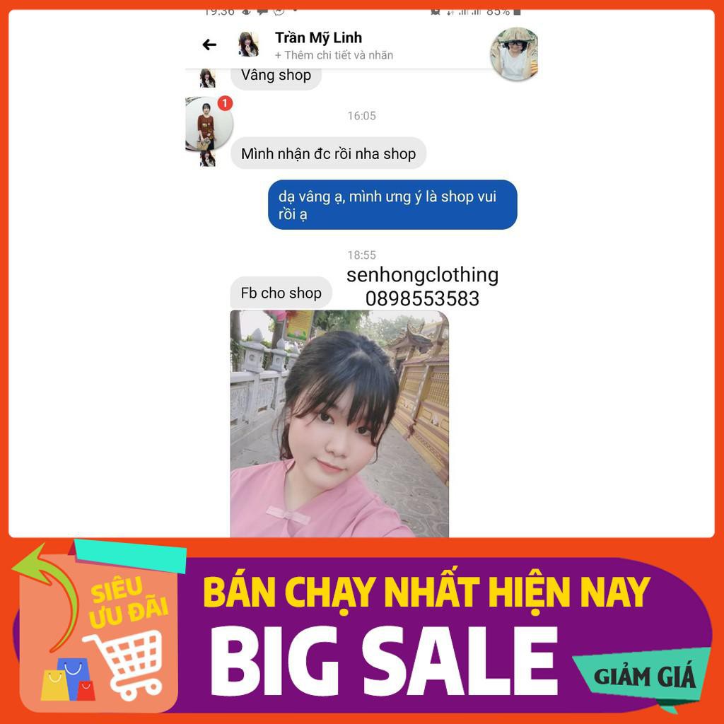 😍😘Quần áo Phật tử nữ màu hồng đẹp đài loan 5 nút - set lam đi chùa có sz 80kg