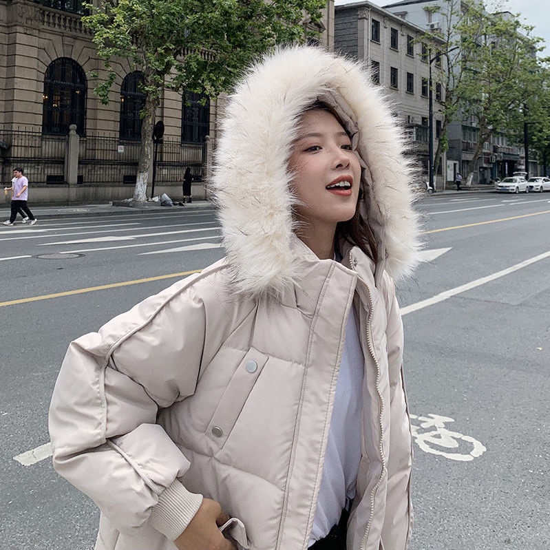 Áo khoác đệm cotton dày dáng rộng thời trang mùa đông mới phong cách Hàn Quốc cho nữ