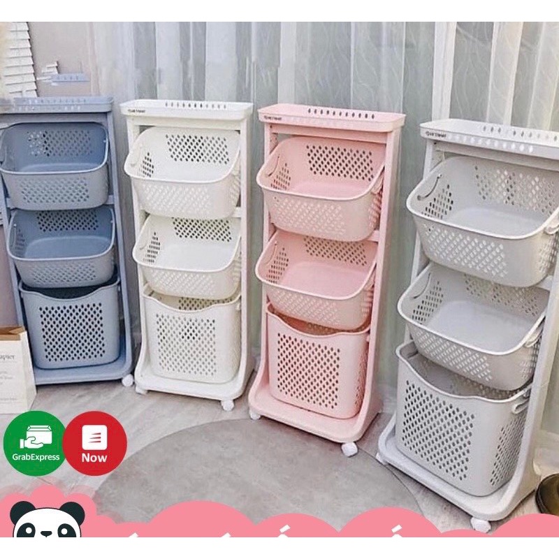 Kệ đa năng 3 tầng có bánh xe việt nhật, đựng quần áo, đồ dùng cho mẹ và bé kệ đựng đồ đa năng