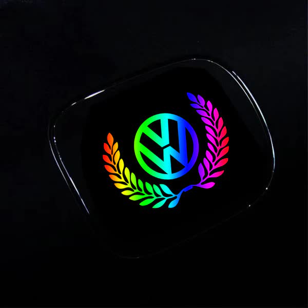 Tem Dán Trang Trí Xe Hơi Ô Tô Hình Bông Lúa Thần Đa Sắc Logo Hãng Xe