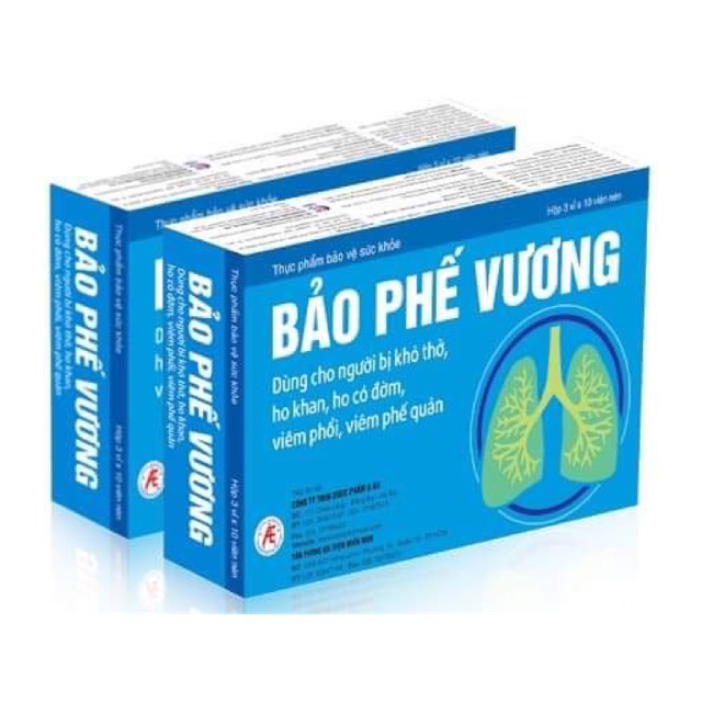 BẢO PHẾ VƯƠNG – DÙNG CHO NGƯỜI KHÓ THỞ, HO KHAN, HO CÓ ĐỜM, VIÊM PHỔI, VIÊM PHẾ QUẢN (6+1 tem tđ)