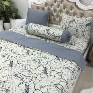 Bộ Drap Thun THÁI LAN 3D mát lạnh 4 món