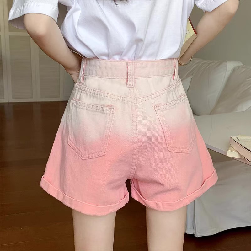 Quần Short Loang Denim Ống Rộng Lưng Cao Quần Sooc Omber Nữ 7 Màu J17601