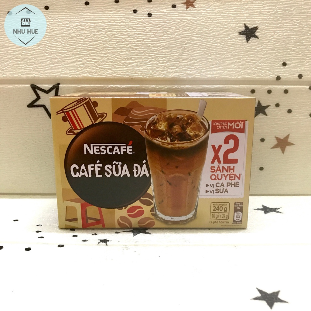 Cà phê sữa đá Nescafe 3in1 (10 gói x 24g)