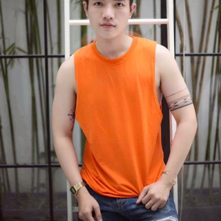 Áo thun tanktop ba lỗ chuẩn gym cam