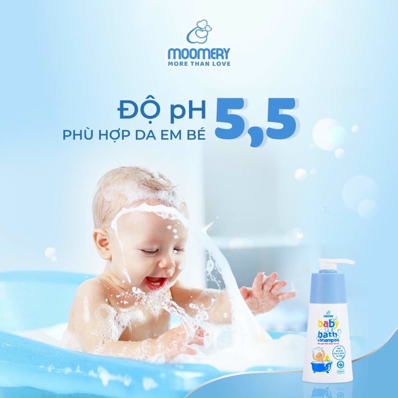 Sữa tắm gội thảo dược 2in1, bảo vệ làn da cho bé toàn diện của nhà Moomery Nhã Phương.