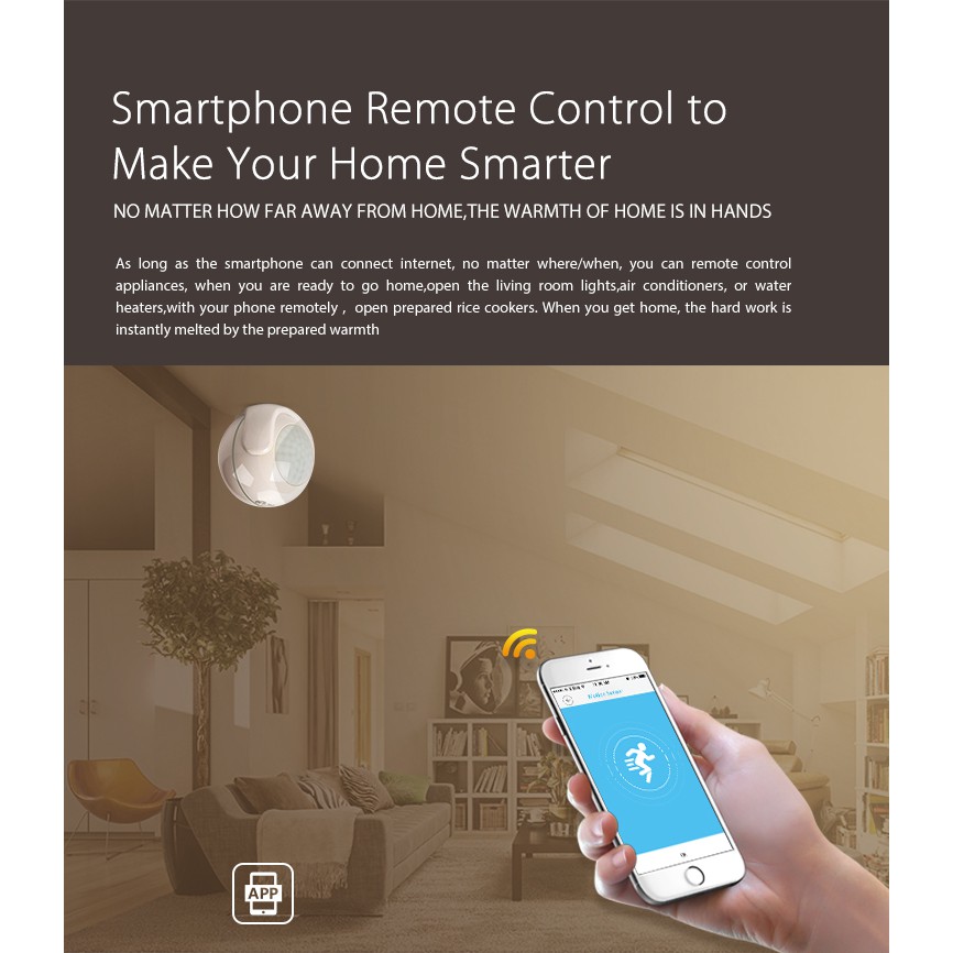 Cảm biến Wifi thông minh phát hiện chuyển động PIR Tuya NAS-PD02W | BigBuy360 - bigbuy360.vn