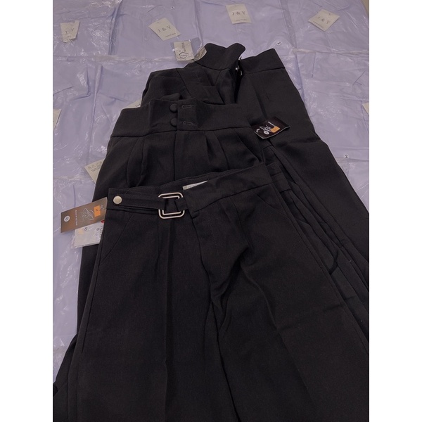 Quần tây nữ basic lưng cạp siêu cao cạp siêu cao dáng baggy suông dài đi học công sở