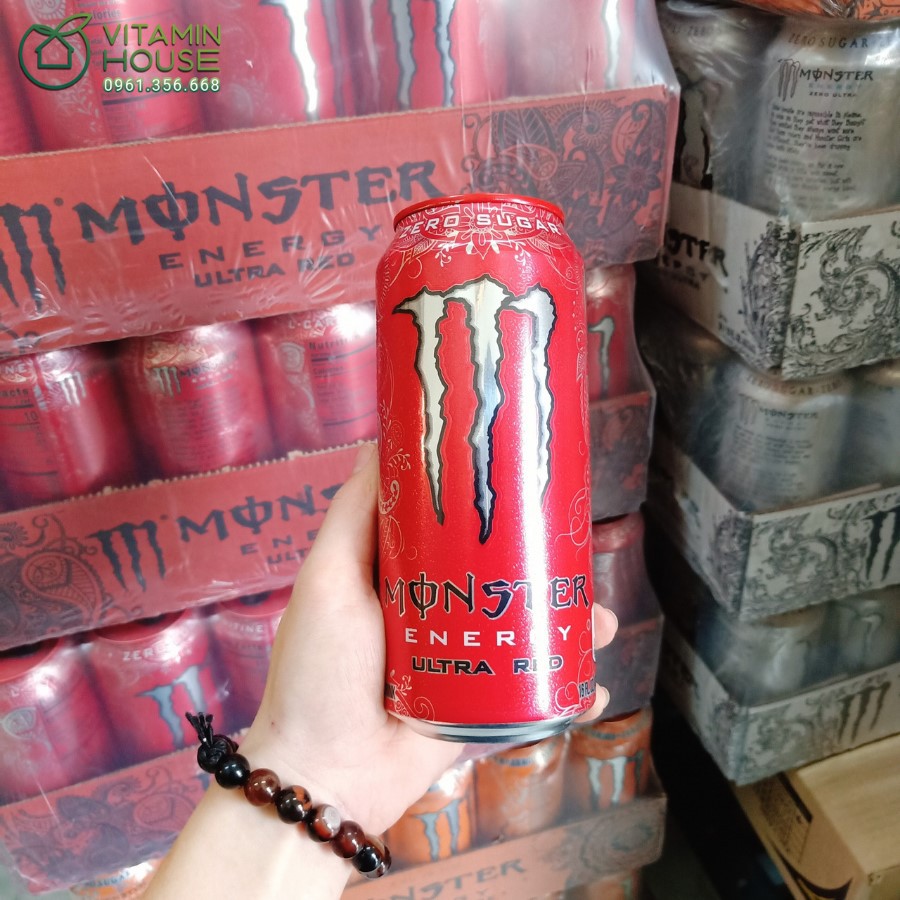 [VITAMIN HOUSE] Nước tăng lực Monster Zero Ultra Red 473ml